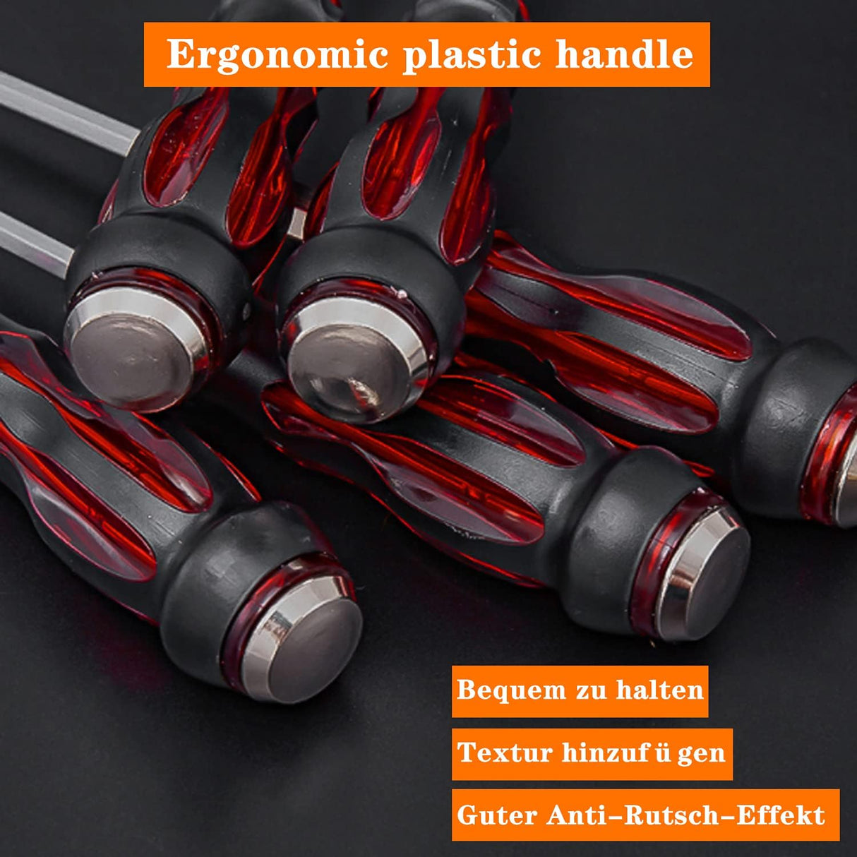 Set șurubelnițe cu impact, magnetizate, 7 piese, ergonomice