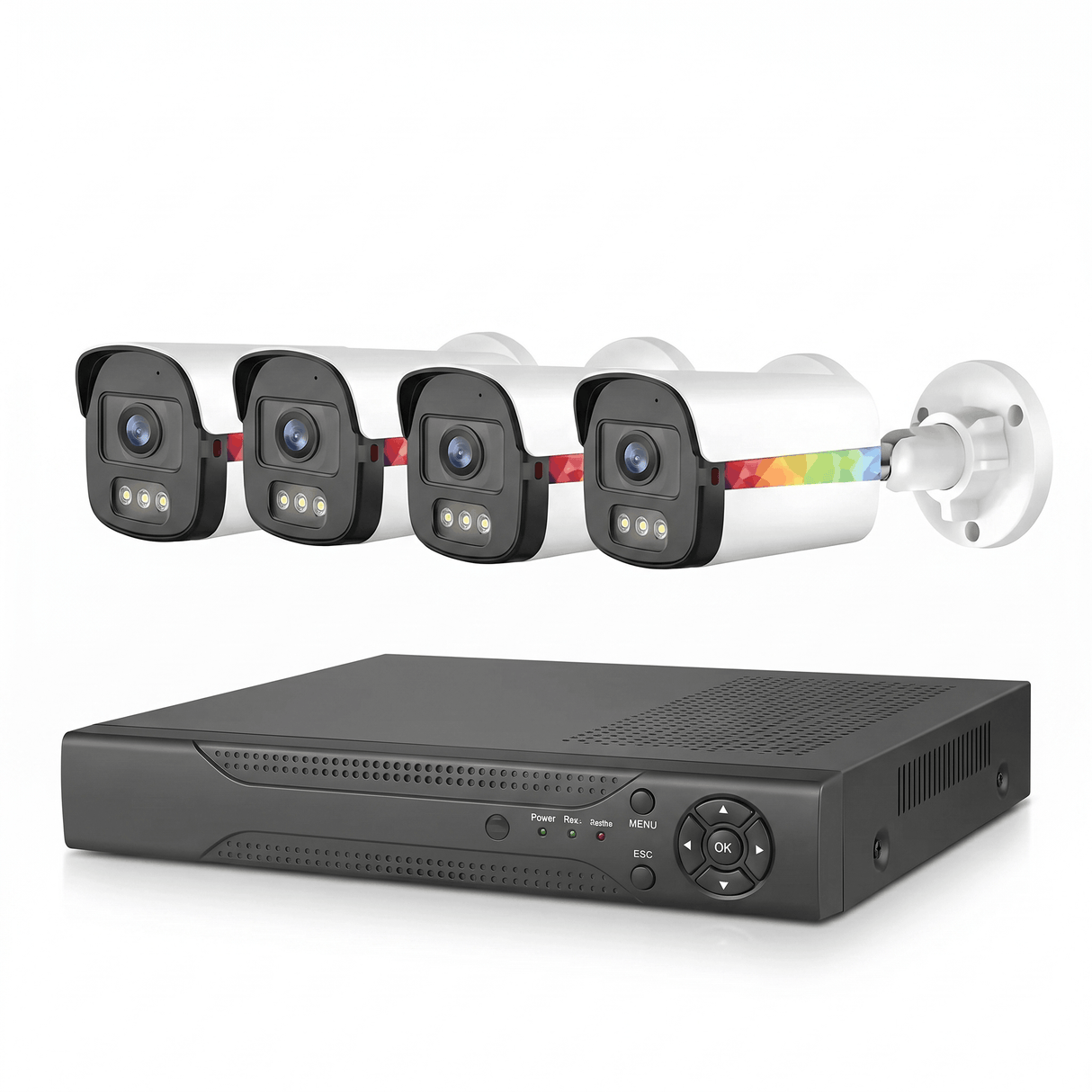 CCTV Комплект 4 камери Full HD + DVR + HDD, нощно виждане, IP66