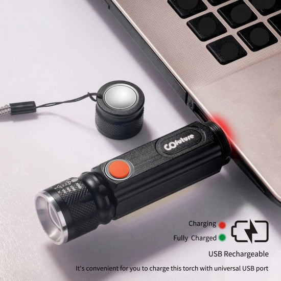 Lanterna puternica reincarcabila cu incarcare USB