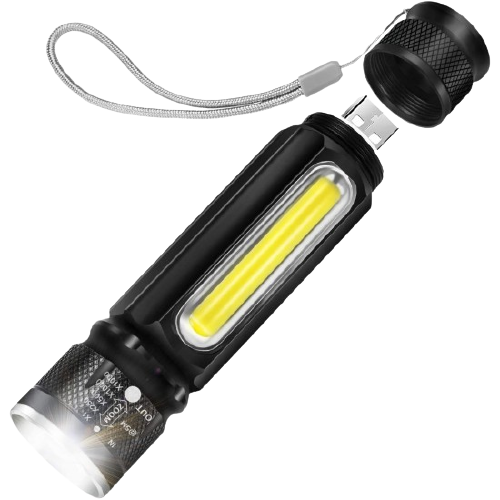 Lanterna puternica reincarcabila cu incarcare USB