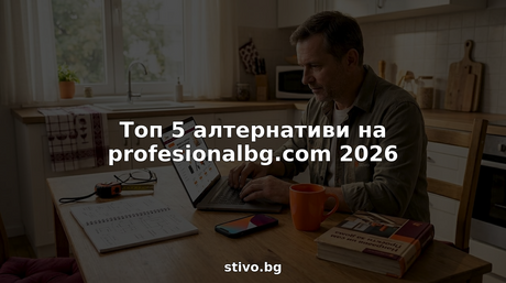Мъж разглежда и сравнява онлайн различни магазини за строителни материали, за да избере най-доброто място за покупка.
