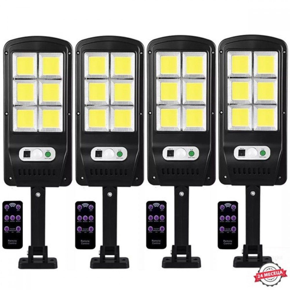 4бр.LED COB Соларна сензорна лампа 600W с дистанционно - Stivo.bg