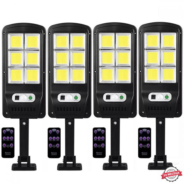 4бр.LED COB Соларна сензорна лампа 600W с дистанционно - Stivo.bg