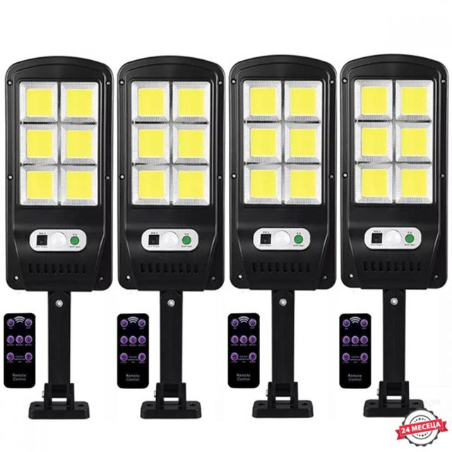 4бр.LED COB Соларна сензорна лампа 600W с дистанционно - Stivo.bg