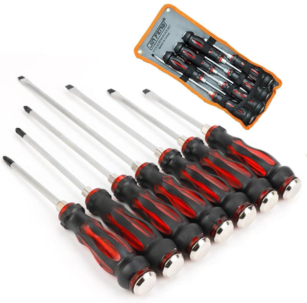 Set șurubelnițe cu impact, magnetizate, 7 piese, ergonomice