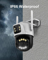 WiFi охранителна камера 3MP с 2 обектива, PTZ, нощно виждане