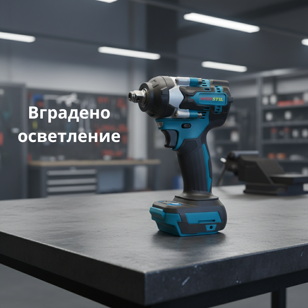 Акумулаторен Ударен Гайковерт WERSTIL 21V 8Ah - Stivo.bg