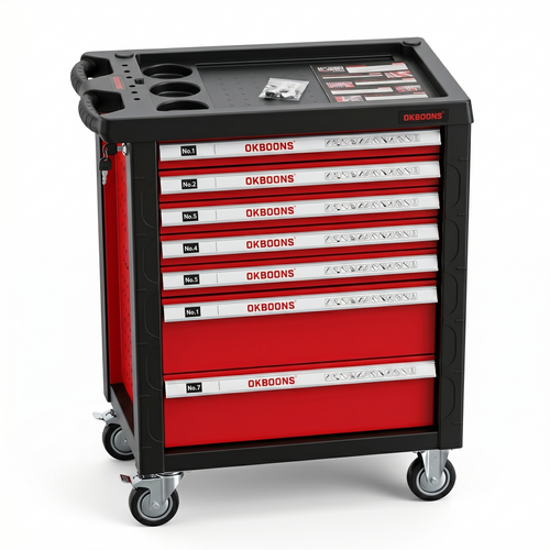 Шкаф с инструменти OKBOONS – 193 части 7 чекмеджета