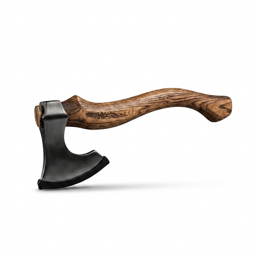 WERSTIL Компактна брадва с дървена дръжка – ръчен инструмент за цепене, къмпинг и работа на открито