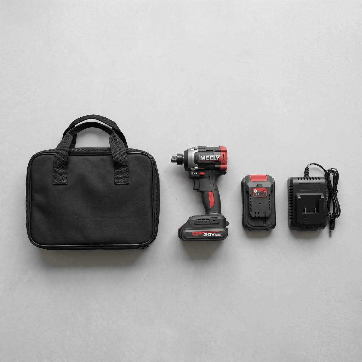 Импактен винтоверт/гайковерт MEELY MT-528 PRO 20V Brushless 230Nm + 2 батерии