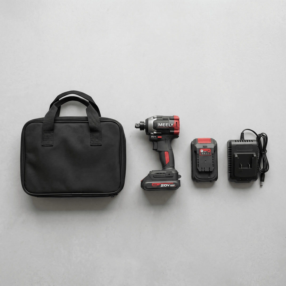 Импактен винтоверт/гайковерт MEELY MT-528 PRO 20V Brushless 230Nm + 2 батерии