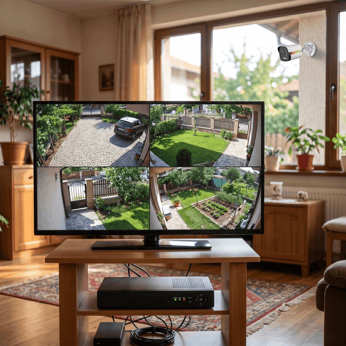 CCTV Комплект 4 камери Full HD + DVR + HDD, нощно виждане, IP66