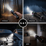Тактически LED фенер KH-W513 1000lm Zoom + 18650 батерия + USB-C