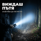 LED фенер BX-57 1000lm с powerbank, USB-C, IP66,