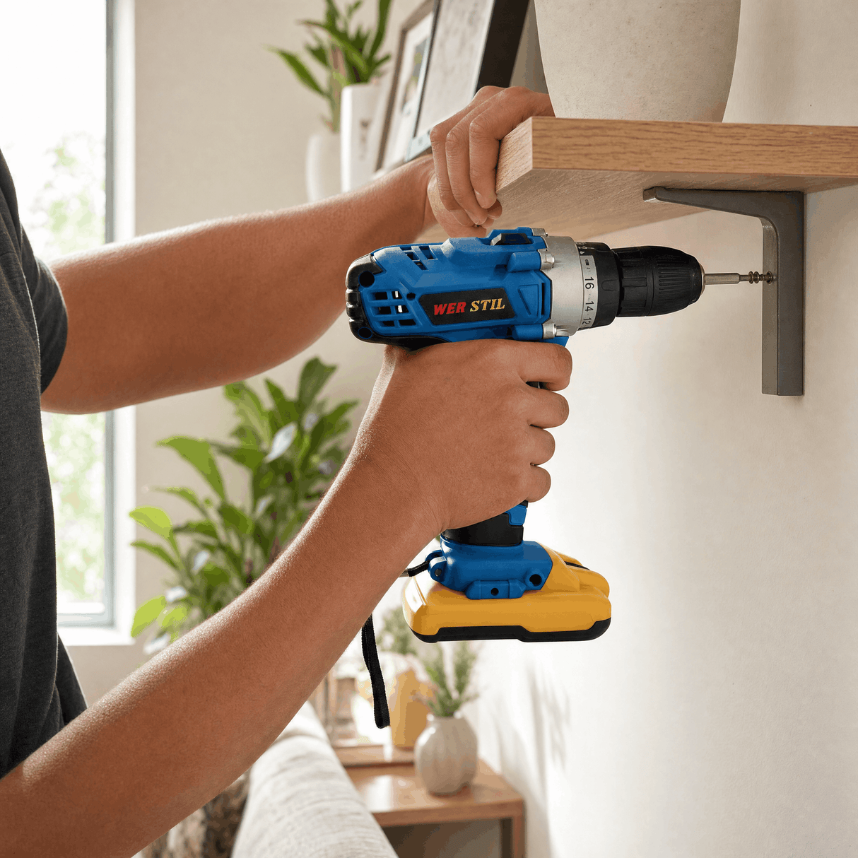 Акумулаторен Винтоверт WERSTIL 18V с Куфар, 2 Батерии и 45 Аксесоара