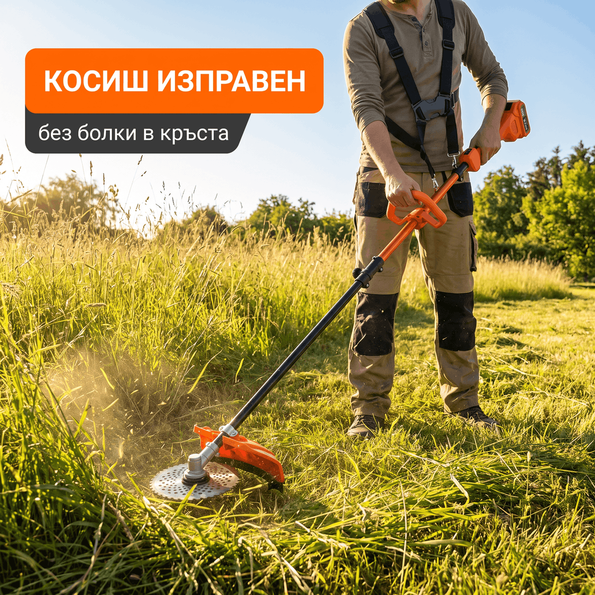 Акумулаторен Сглобяем Тример с Диск