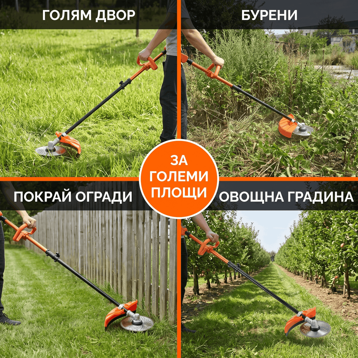 Акумулаторен Сглобяем Тример с Диск