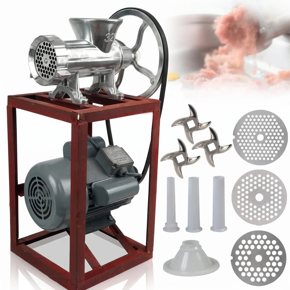 Masina de tocat carne electrica din aluminiu cu motor electric