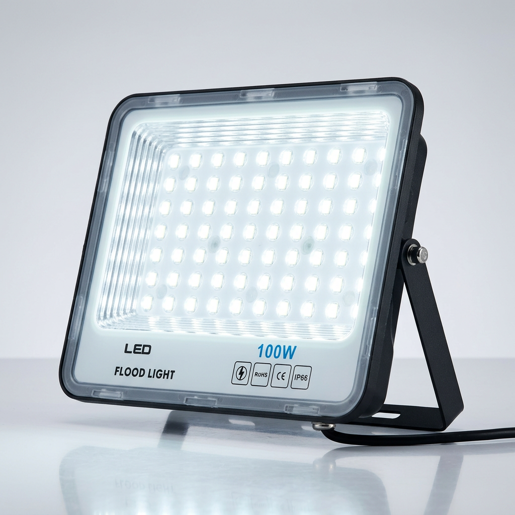 LED прожектор 100W със студена бяла светлина