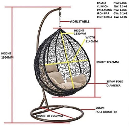 Leagăn de grădină de tip cuib de lux