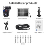 Соларна камера 6MP с 2 обектива, WiFi + 4G SIM, RGB сирена, 8 LED, IP66