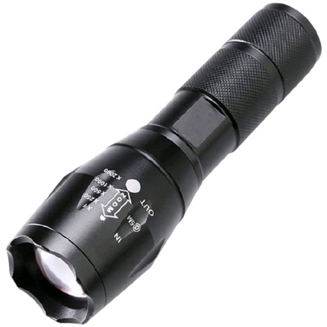 Мощен акумулаторен фенер с CREE LED диод 2500W ZOOM T6 - Stivo.bg